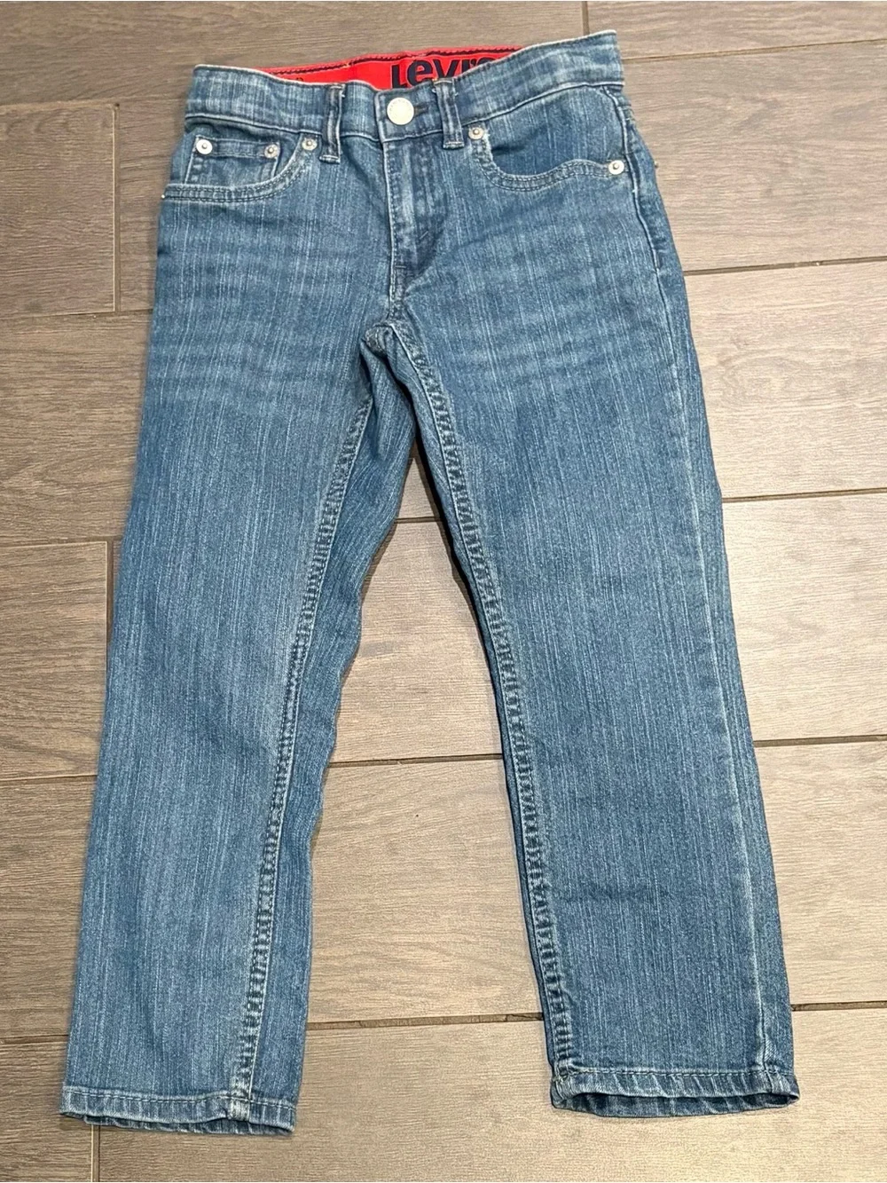 Boys Levi's Light Blue Kids Straight Leg Jeans size 6